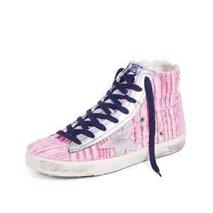 golden goose - pink Francy high top sneakers!!!!